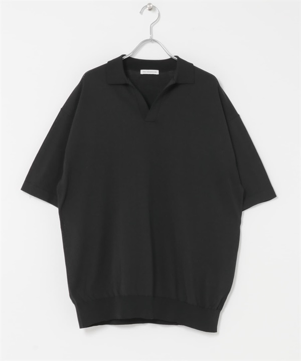 UR TECH Summer Share V字領緣針織衫(黑色-M-BLACK)