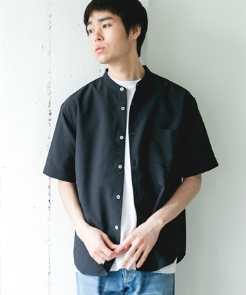 CEOα極乾爽立領短袖襯衫