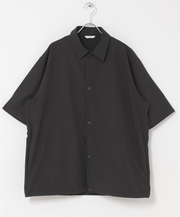 UR TECH Summer Share 短袖襯衫開襟衫(黑色-M-BLACK)