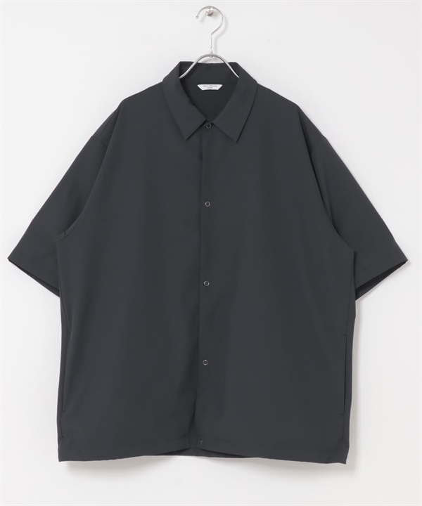 UR TECH Summer Share 短袖襯衫開襟衫(炭灰色-M-CHARCOAL GRAY)