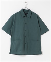 Quick Dry短袖襯衫夾克(藍綠色-M-GREEN)