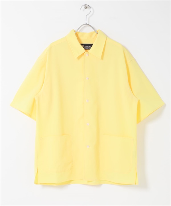 Quick Dry短袖襯衫夾克(黃色-M-YELLOW)