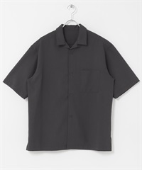 Quick Dry短袖開領襯衫(炭灰色-M-CHARCOAL GRAY)