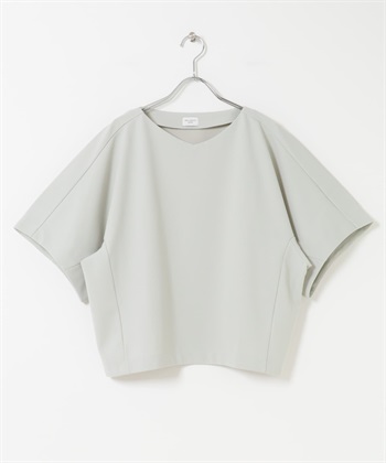 彈性喬琪紗V領套衫(薄荷灰色-FREE-其他灰色)