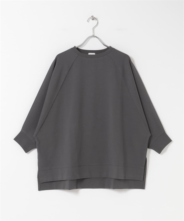 寬版蝙蝠袖套衫(炭灰色-FREE-CHARCOAL GRAY)
