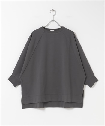 寬版蝙蝠袖套衫(炭灰色-FREE-CHARCOAL GRAY)