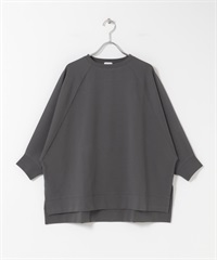 寬版蝙蝠袖套衫(炭灰色-FREE-CHARCOAL GRAY)