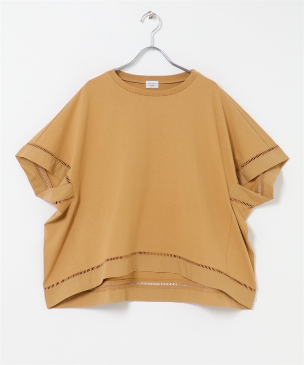 梯狀蕾絲拼接套衫(駝色-FREE-CAMEL)