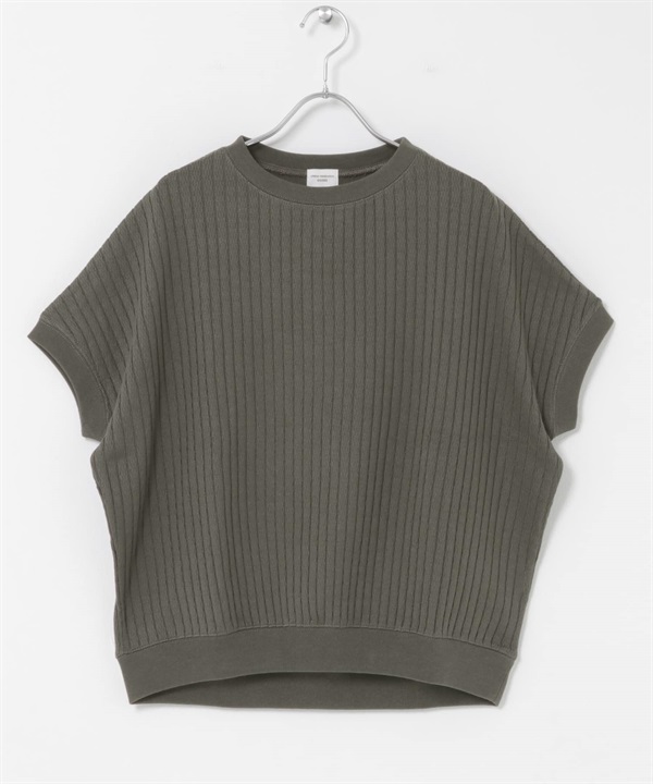 蜂巢華夫格法式袖套衫(炭灰色-FREE-CHARCOAL GRAY)