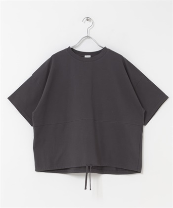 下襬抽繩套衫(炭灰色-FREE-CHARCOAL GRAY)