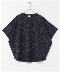 柔滑涼感點點套衫(藏青色x米色-FREE-NAVY)