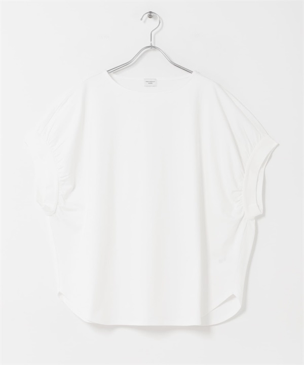 碎褶袖寬版套衫(米色-FREE-OFF WHITE)