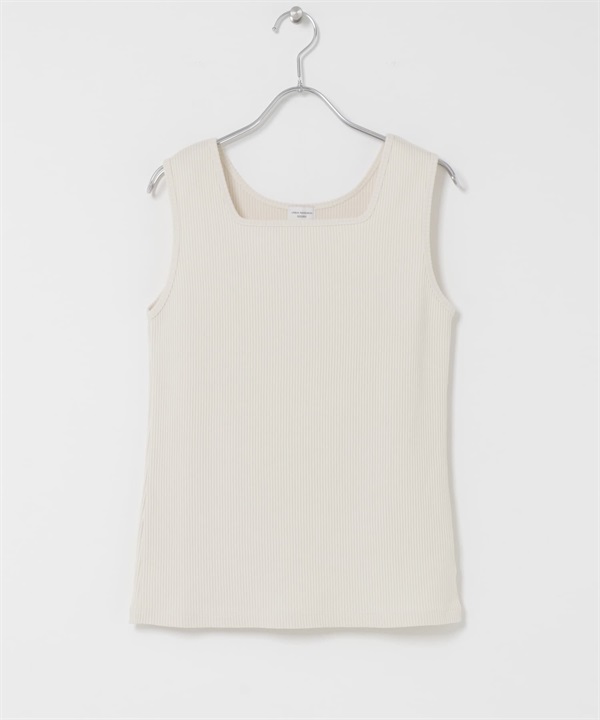 抽針方領坦克背心(象牙白-FREE-IVORY)