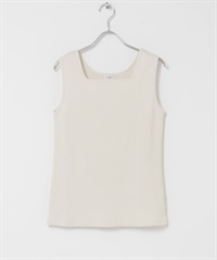 抽針方領坦克背心(象牙白-FREE-IVORY)