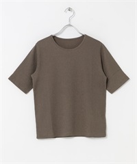 五分袖楊柳紗T恤(摩卡色-FREE-MOCHA)