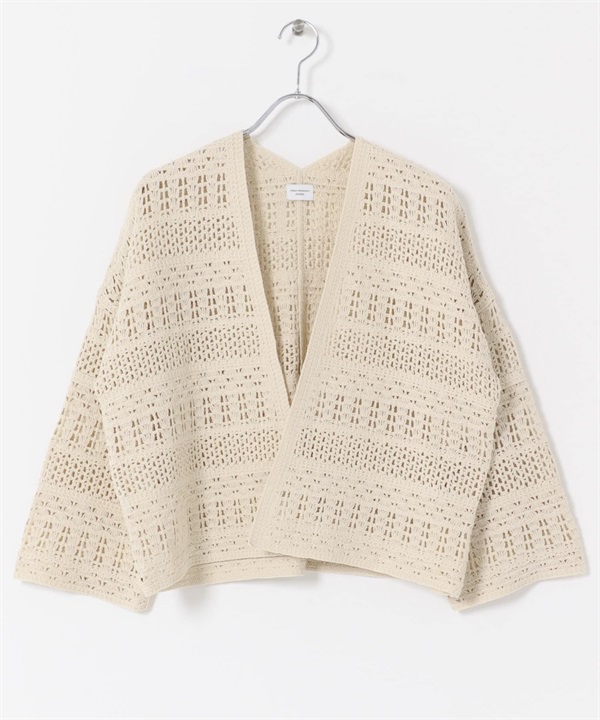 花邊鉤針開襟衫(膚色-FREE-BEIGE)