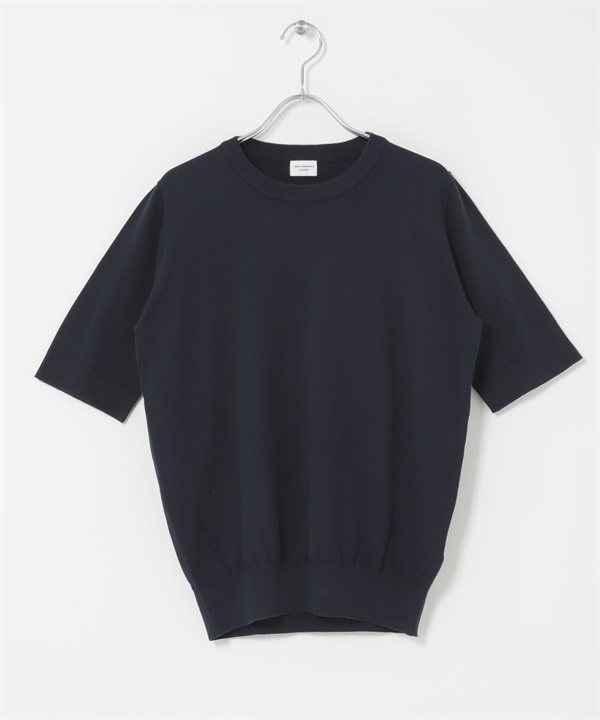 UR TECH 柔滑涼感棉質五分袖針織衫(藏青色-FREE-NAVY)