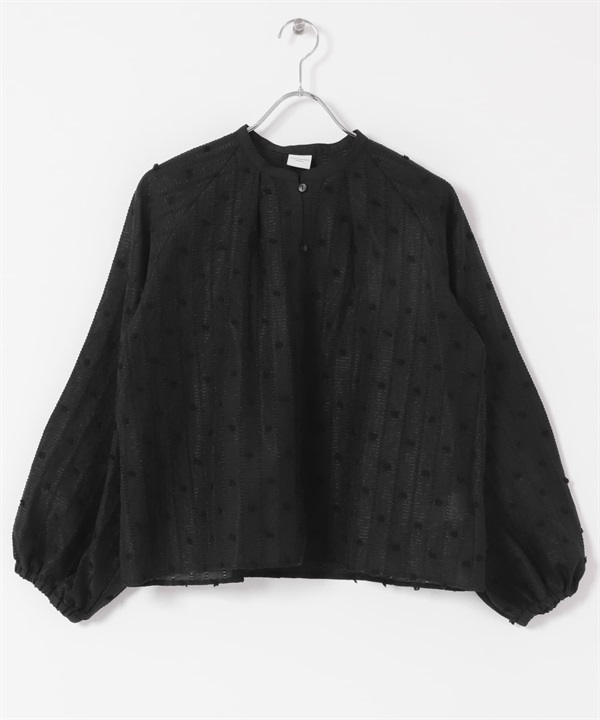 多臂織物罩衫(黑色-FREE-BLACK)