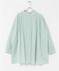棉質巴里紗碎褶罩衫(薄荷綠-FREE-MINT)
