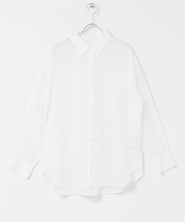 混苧麻寬鬆襯衫(米色-FREE-OFF WHITE)