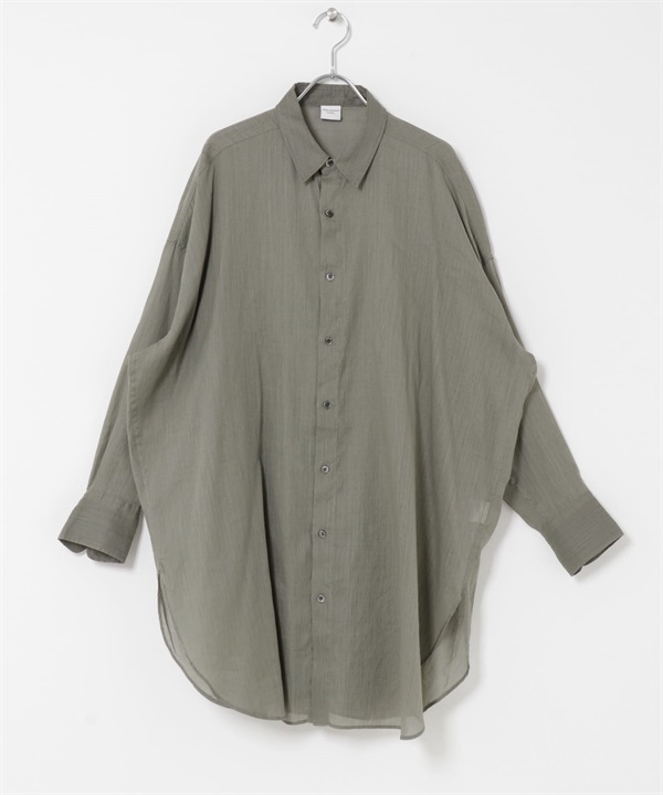 苧麻棉質寬版襯衫(薄荷綠-FREE-MINT)