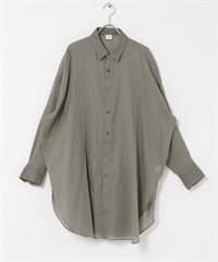 苧麻棉質寬版襯衫(薄荷綠-FREE-MINT)