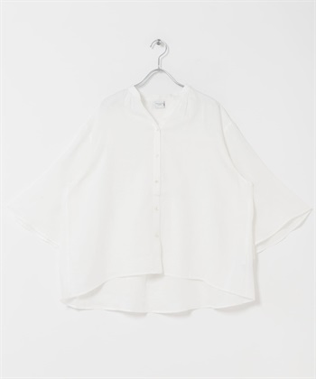 亞麻傘狀袖罩衫(米色-FREE-OFF WHITE)