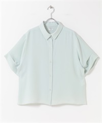 打褶袖襯衫(淺藍色-FREE-LIGHT BLUE)
