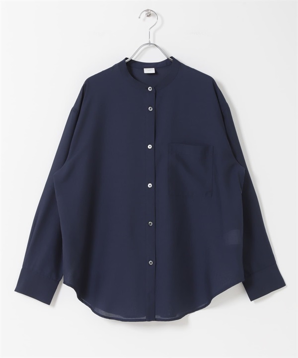 UR TECH 立領襯衫(藏青色-FREE-NAVY)