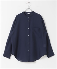 UR TECH 立領襯衫(藏青色-FREE-NAVY)