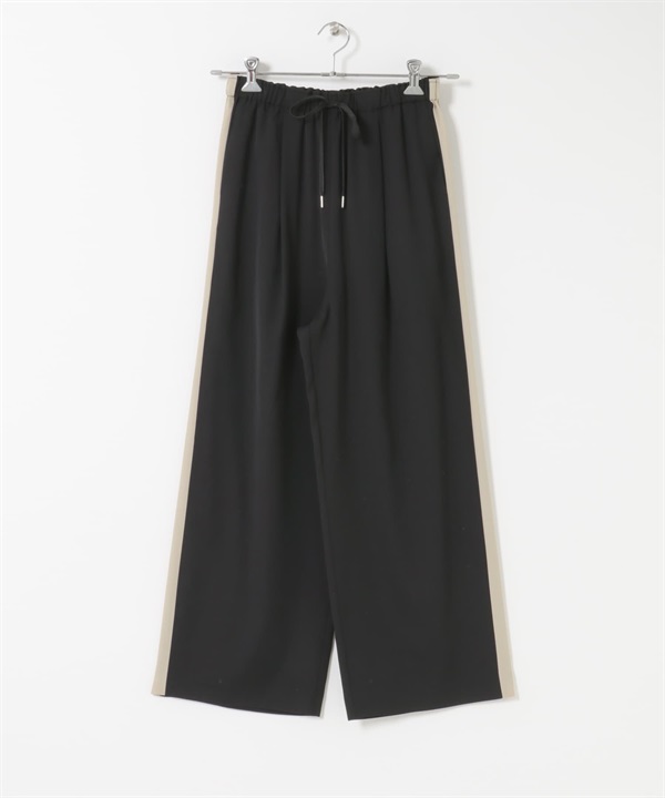 夏季混羊毛線條長褲(黑色-FREE-BLACK)