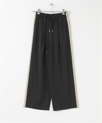 夏季混羊毛線條長褲(黑色-FREE-BLACK)