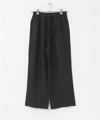 亞麻輕便長褲(黑色-S-BLACK)