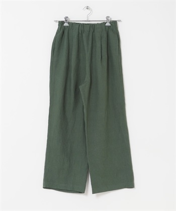 亞麻輕便長褲(綠色-M-GREEN)