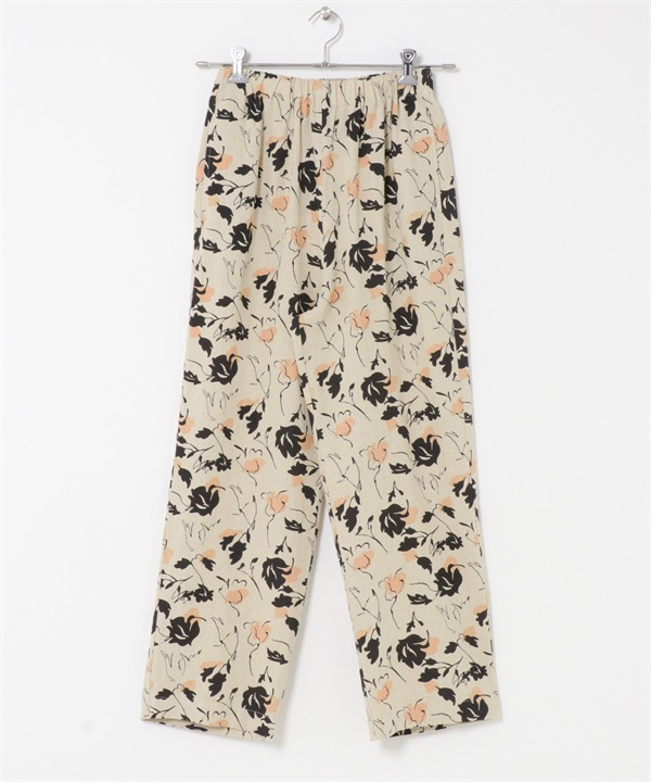 亞麻萊賽爾輕便長褲(原色x粉紅色-FREE-NATURAL)