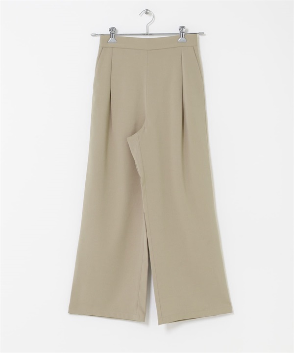 『UR TECH完聲 』涼感正面打褶輕便長褲(膚色-M-BEIGE)