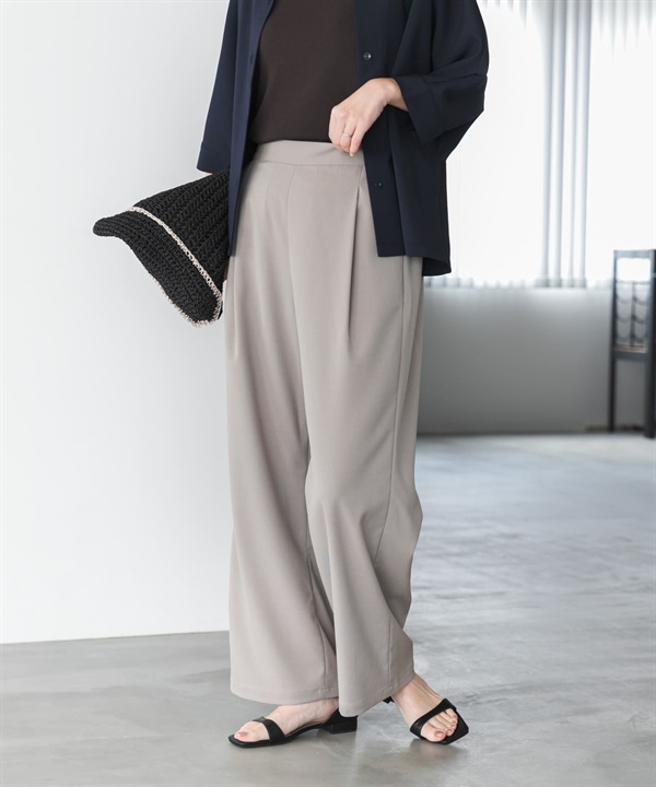 『UR TECH完聲 』涼感正面打褶輕便長褲