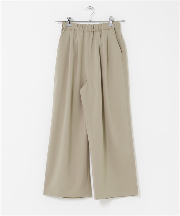 『UR TECH完聲 』涼感碎褶寬褲(膚色-M-BEIGE)