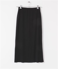 雙面穿羅紋直筒裙(黑色x膚色-FREE-其他黑色)