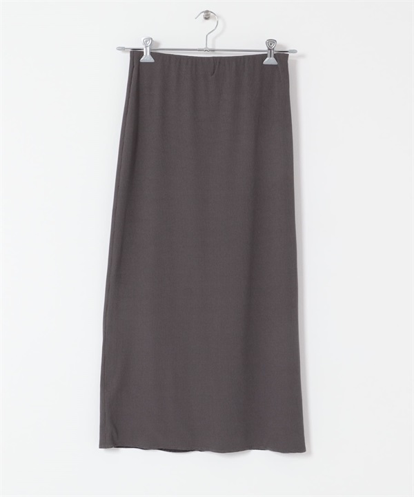 雙面穿羅紋直筒裙(炭灰色x黑色-FREE-其他灰色)