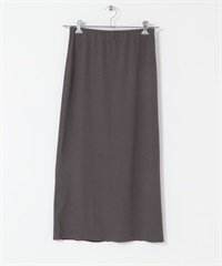 雙面穿羅紋直筒裙(炭灰色x黑色-FREE-其他灰色)