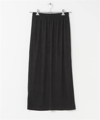 楊柳紗直筒裙(黑色-FREE-BLACK)