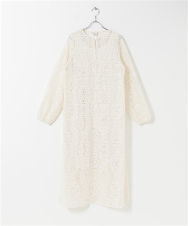 蕾絲洋裝(附內襯洋裝)(原色-FREE-NATURAL)