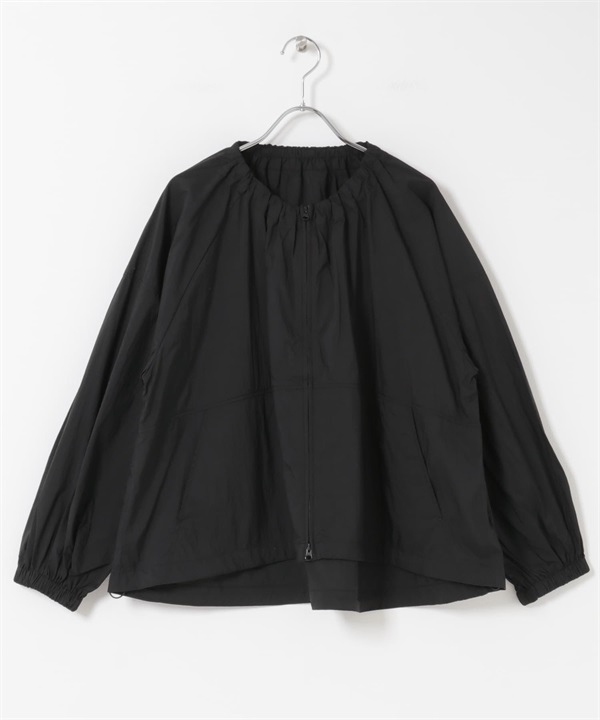 UR TECH 防潑水可收納無領夾克(黑色-FREE-BLACK)