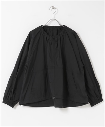 UR TECH 防潑水可收納無領夾克(黑色-FREE-BLACK)