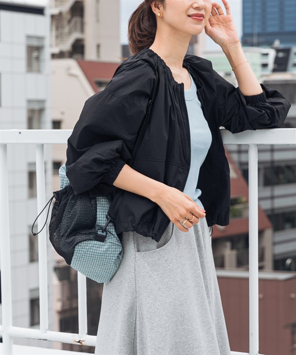 UR TECH 防潑水可收納無領夾克