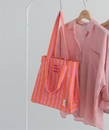 【別注】beej/直條紋托特包