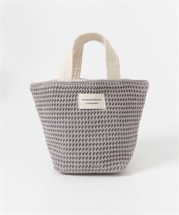 【別注】beej/華夫格托特包(灰色-one-GRAY)