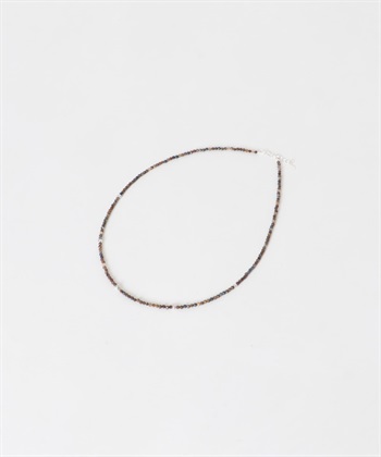 天然石×925純銀短項鍊(棕色-one-BROWN)