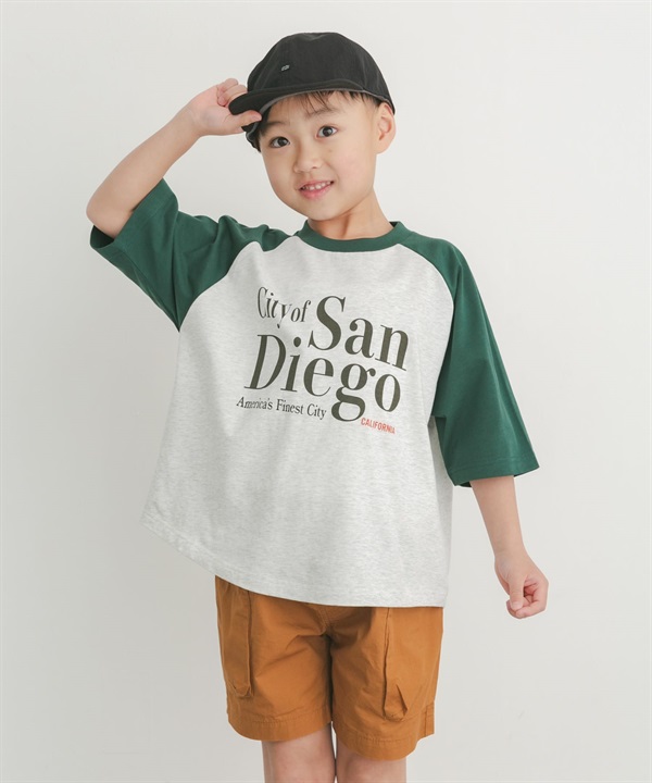 LOGO印花連肩袖T恤(KIDS)